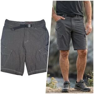 Zoic | Men | Falcon 9 Inch Gray Ripstop Mountain Biking Cycling Shorts | Large